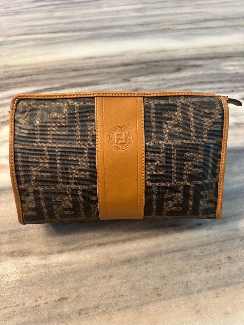 VINTAGE FF FENDI ZUCCA MONOGRAM CLUTCH